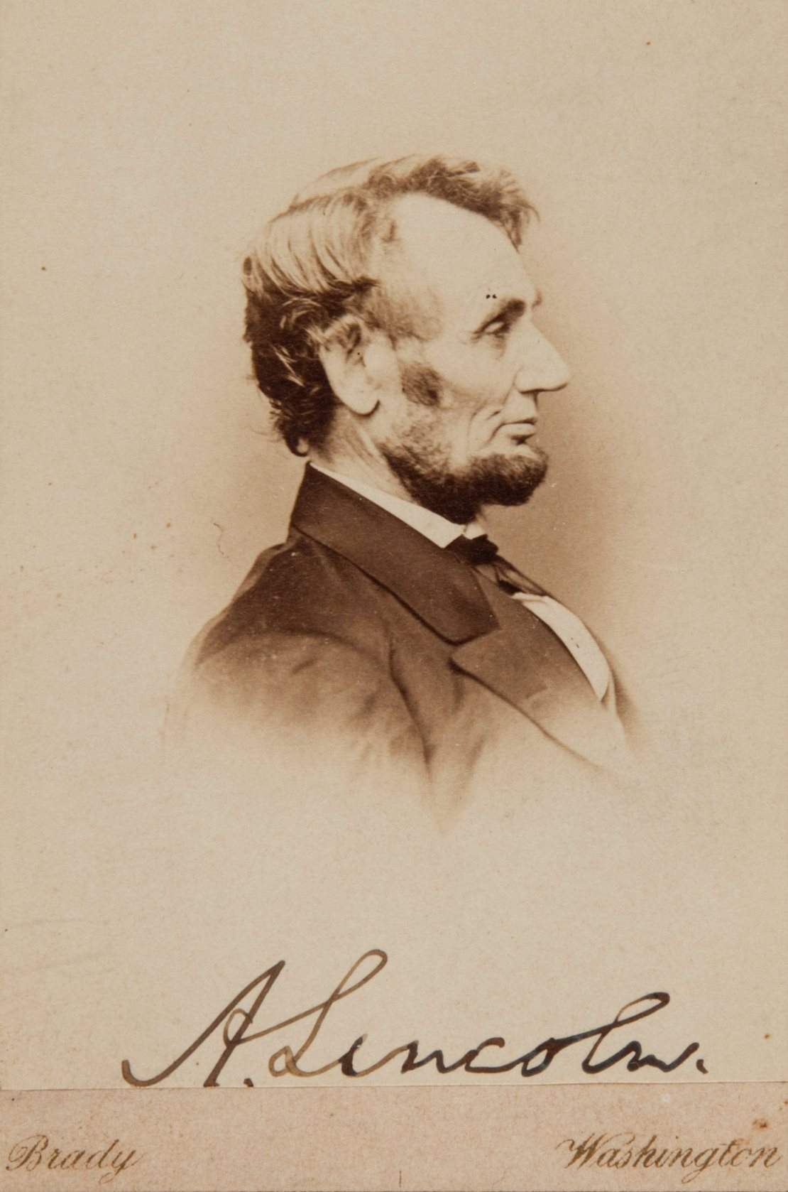 Chữ ký của tổng thống Abraham Lincoln.