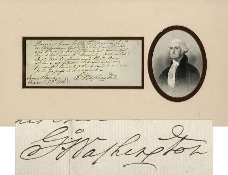 Chữ ký của tổng thống George Washington đẹp nhất trong lịch sử.