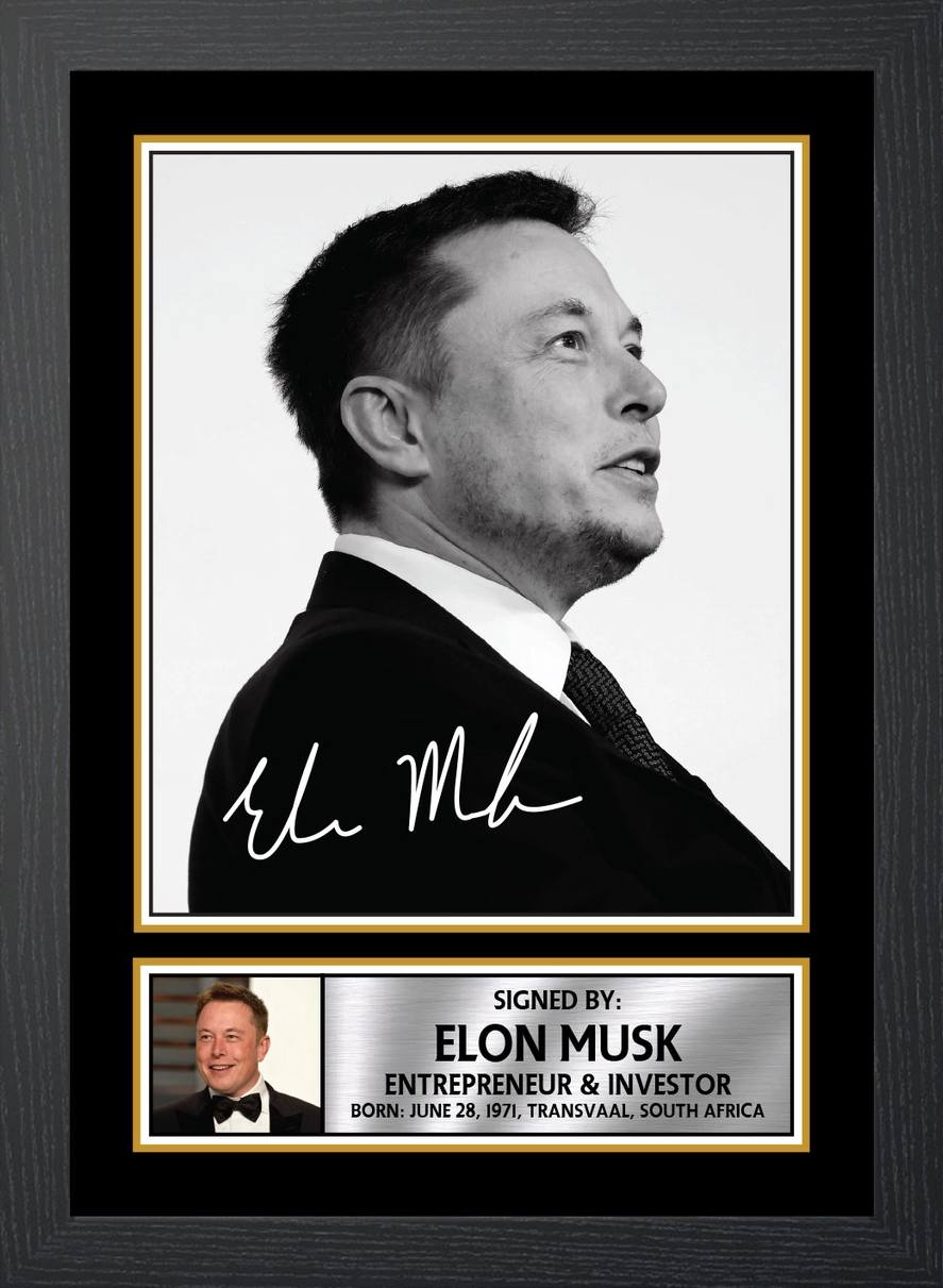 Chữ ký của tỷ phú Elon Musk.