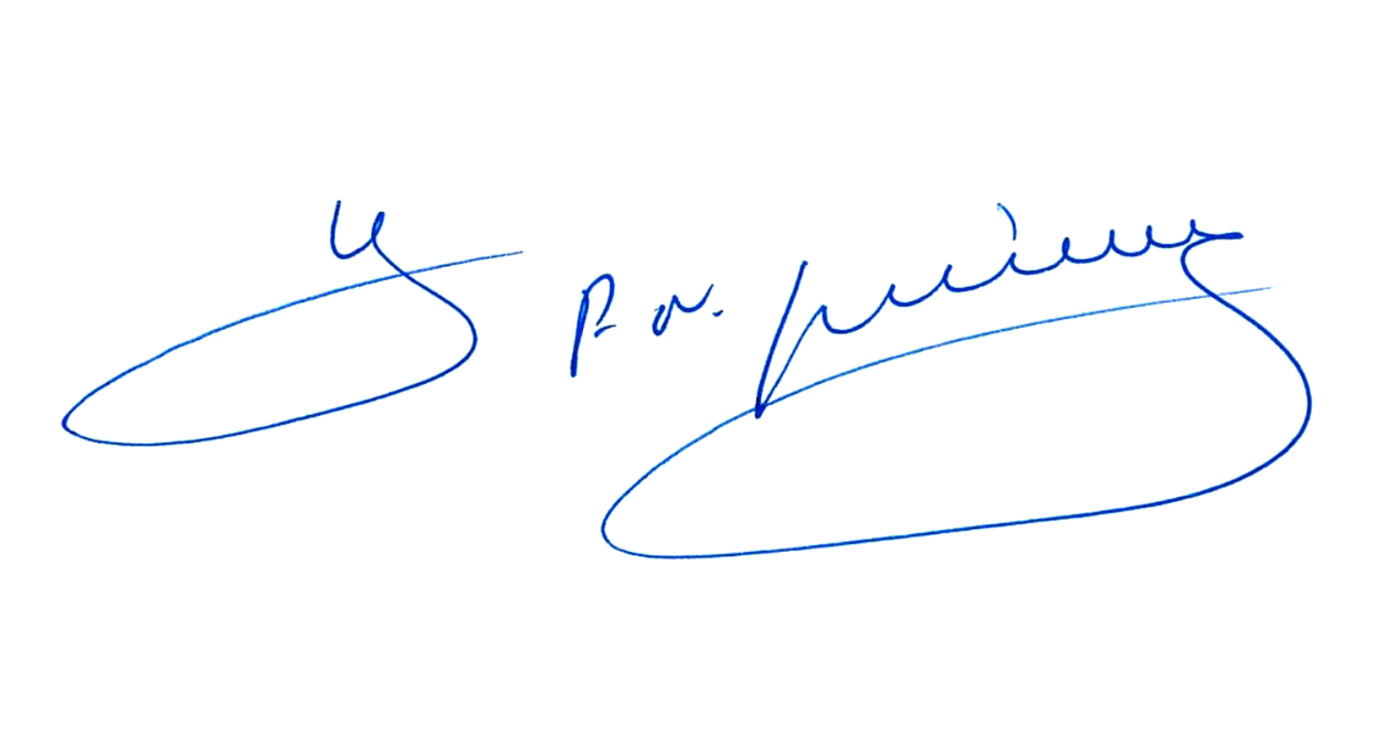 Chữ ký của tỷ phú Phạm Nhật Vượng.