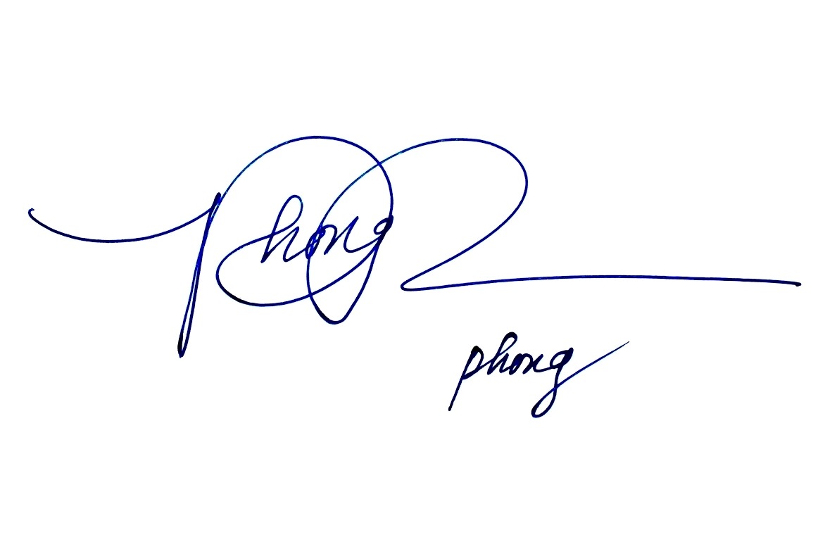 Chữ ký đẹp cho người tên Phong.