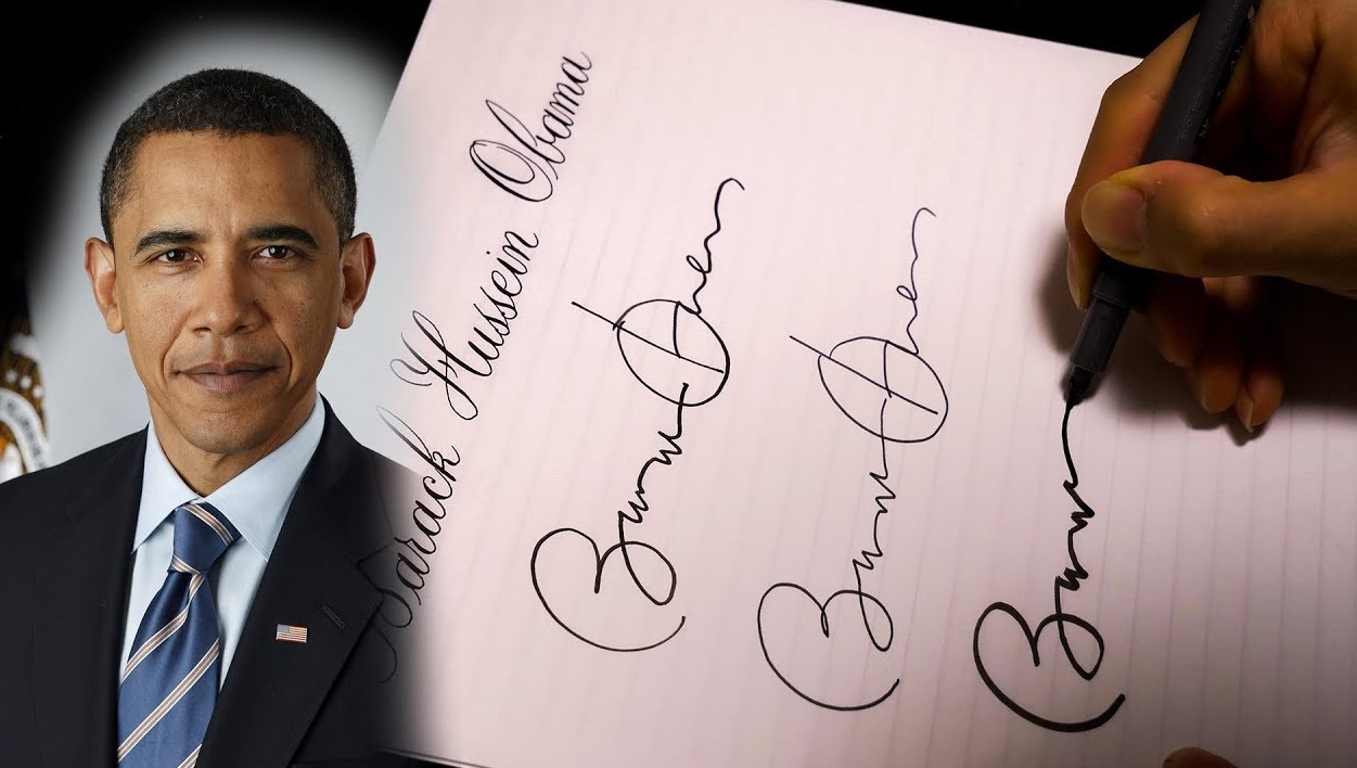 Chữ ký của tổng thống Hoa Kỳ: Barack Obama đơn giản, rõ ràng và chắc chắn.
