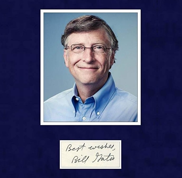 Tỷ phú Bill Gates với mẫu chữ ký mệnh Kim hợp theo thuyết phong thủy.